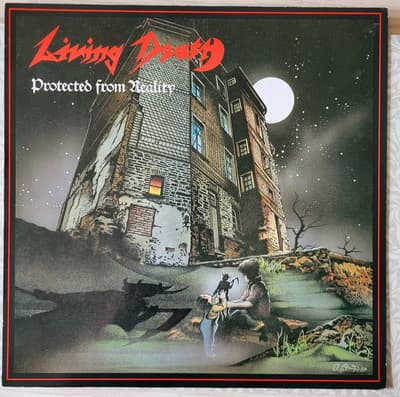 Tumnagel för auktion "Living Death - Protected From Reality (tysk thrash 80-tal, Aaarrg records)"
