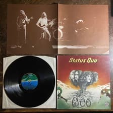 Tumnagel för auktion "STATUS QUO - Quo. 1974. UK Press! Med Insert/Poster! Prog-rock. Hårdrock LP"