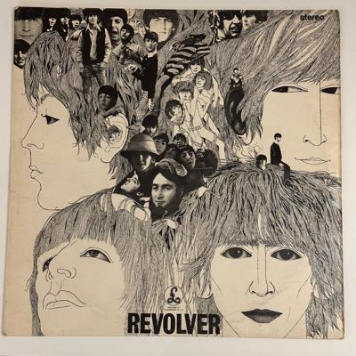 Tumnagel för auktion "“Revolver”, The Beatles. UK '66. Stereo."