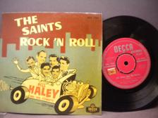 Tumnagel för auktion "BILL HALEY & HIS COMETS - THE SAINTS ROCK ´N ROLL - R-O-C-K - EP - DECCA"