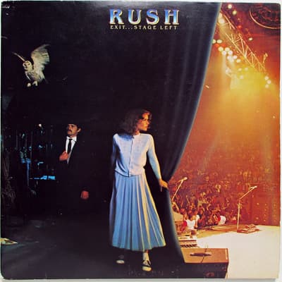 Tumnagel för auktion "RUSH - Exit.... Stage Left (2 x LP) 1981 Gatefold Mercury Records Scandinavia"