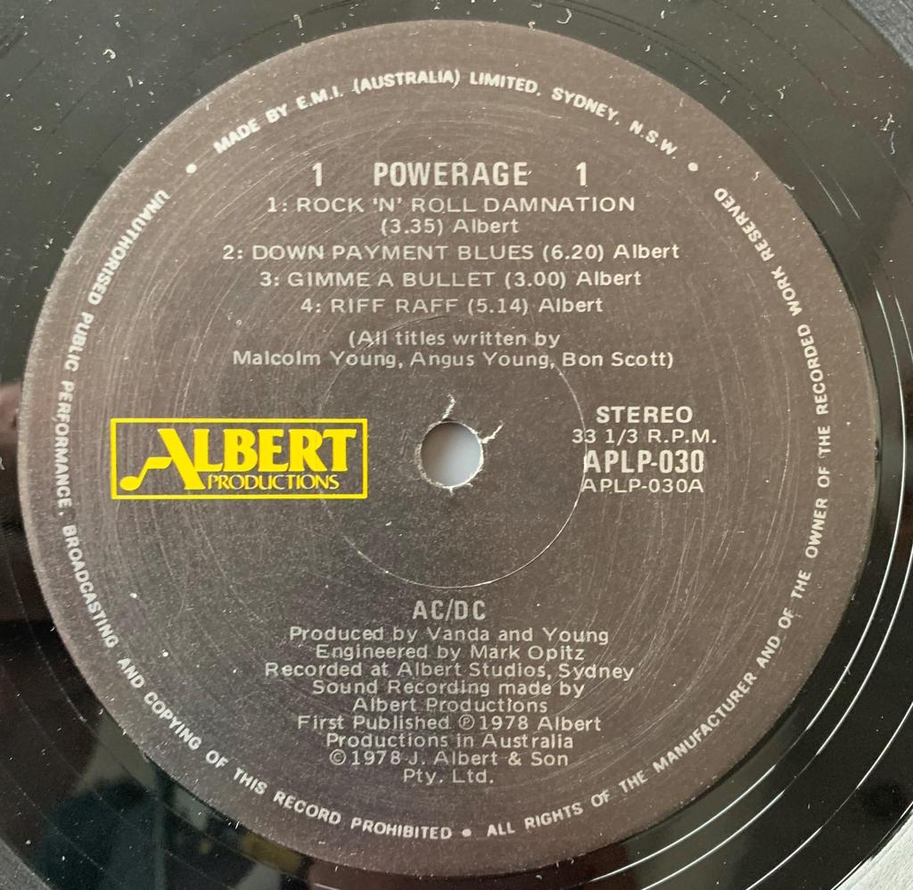 AC/DC - Powerage LP Australien - Vinylkoll