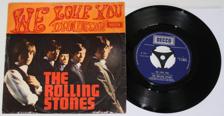 Tumnagel för auktion "THE ROLLING STONES – 7`- WE LOVE YOU / DANDELION UK PRESS 1967"