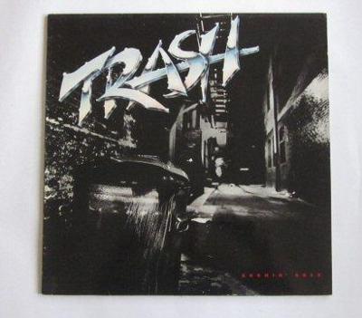 Tumnagel för auktion "Trash -Burnin Rock lp Original Atlantic 1985 press"
