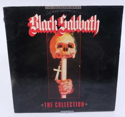 Tumnagel för auktion "Black Sabbath x 5 bl.a Live evil, Born again, the collection m.m."