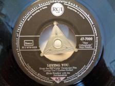 Tumnagel för auktion "ELVIS: LOVING YOU +1. 47-7000. TYSK S3-PRESS. VG+"