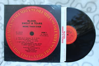 Tumnagel för auktion "LP, vinyl, Blood Sweat & Tears, 1976, fusionjazz"