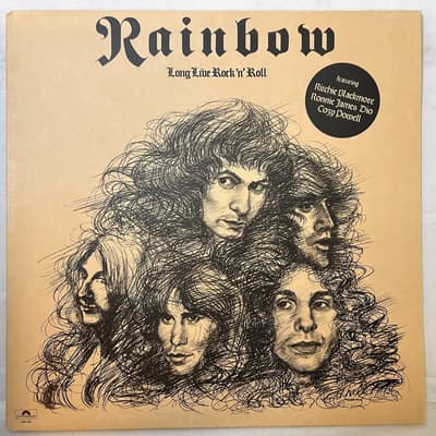 Tumnagel för auktion "RAINBOW long live rock n roll LP -78 ncb POLYDOR 2391335"