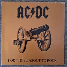 Tumnagel för auktion "AC/DC - For Those About To Rock - Vinyl LP"