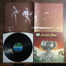 Tumnagel för auktion "STATUS QUO - Quo. 1974. UK Press! Med Insert/Poster! Prog-rock. Hårdrock LP"