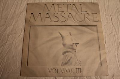 Tumnagel för auktion "V/A - METAL MASSACRE VOLUME III - VINYL"