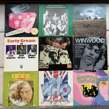 Tumnagel för auktion "12"-PAKET - 9 Styck med ROCK, Who, Winwood Van Morrison Cream Lennon Yardbirds"