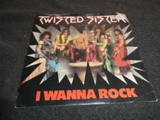 Tumnagel för auktion "Twisted Sister - I wanna rock - UK 7" - 1984"