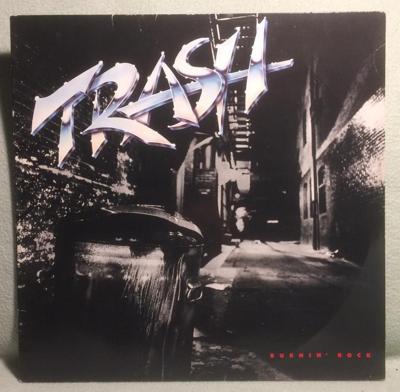 Tumnagel för auktion "TRASH LP BURNIN' ROCK ATLANTIC -85 EXCELLENT EUR ORIGINAL SWEDISH BAND !!!"