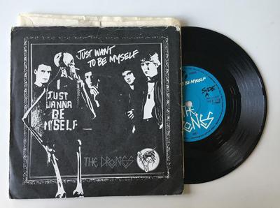 Tumnagel för auktion "The Drones ”Bone Idol / Just Want To Be Myself” 1977 DIY KBD RARE"