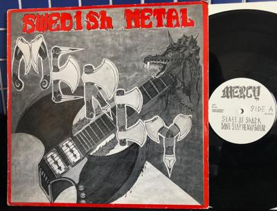 Tumnagel för auktion "MERCY Swedish Metal LP 1982 Innan Messiah Candlemass DIY Heavy Metal NWOSHM WOW!"
