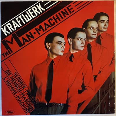 Tumnagel för auktion "KRAFTWERK the man machine LP -78 ncb CAPITOL 7C 062-85444"