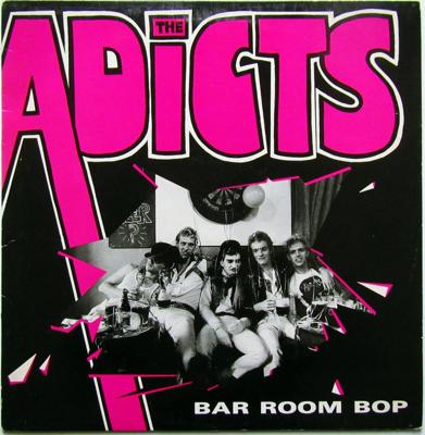 Tumnagel för auktion "The Adicts - Bar Room Bop 12" 45 r.p.m. 1985  Fallout Records UK original"