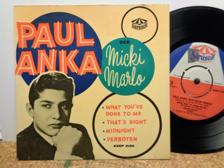 Tumnagel för auktion "PAUL ANKA: WHAT YOU DONE TO ME+3. KSEP 3130. SW-PRESS."