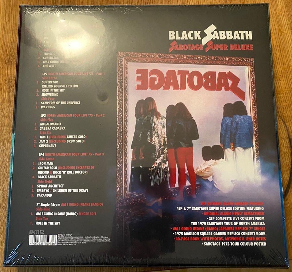 Black Sabbath Sabotage Super Deluxe Edition 4LP + 7" Box Sealed - Vinylkoll