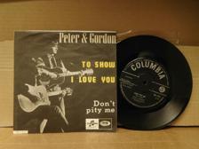 Tumnagel för auktion "PETER & GORDON - TO SHOW I LOVE YOU - NORSK PRESS"