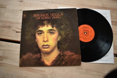 Tumnagel för auktion "Magnus Uggla Om Bobbo Viking LP pop rock"