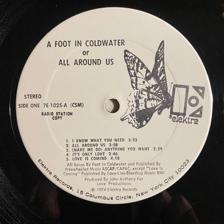 Tumnagel för auktion "A FOOT IN COLDWATER - Or All Around Us 74 Rare US WLP Press! SIS. Prog-Rock. LP"