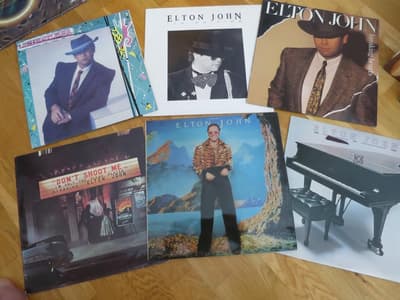 Tumnagel för auktion "ELTON JOHN - VINYLPAKET MED 6 LP I TOPPSKICK!"