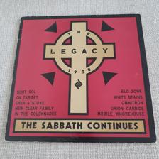 Tumnagel för auktion "LP V/A the Legacy - the sabbath continues Black Sabbath"