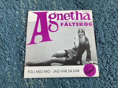 Tumnagel för auktion "7" / Agnetha Fältskog - Följ Med Mig, Jag Var Så Kär"