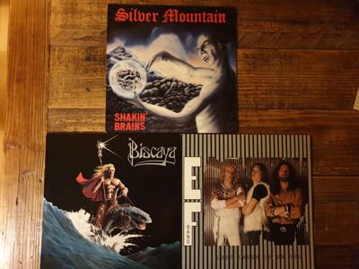 Tumnagel för auktion "Debut album med Silver Mountain,Biscaya och Ef Band."