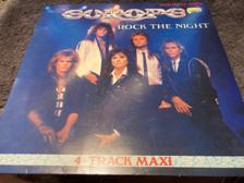 Tumnagel för auktion "Europe - Rock the night, 12” vinyl 4-track maxi"