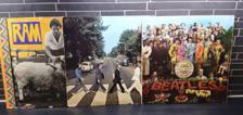 Tumnagel för auktion "3st LP The Beatles Sgt.Pepper's Lonely Hearts Club Band-67 Abbey Road -69 RAW-71"