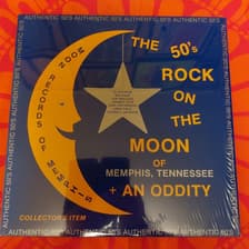 Tumnagel för auktion "THE 50'S ROCK ON THE MOON - POP GARAGE SURF ROCKABILLY RHYTHM & BLUES"