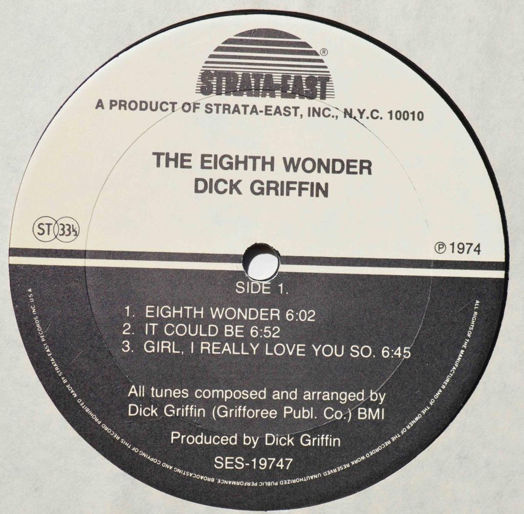 Vinyl JAZZ DICK GRIFFIN The Eight Wonder Strata East SES 19747