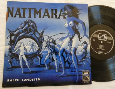 Tumnagel för auktion "Ralph Lundsten Gustav III / Nattmara His Master's Voice 4E 061-34362 1971"