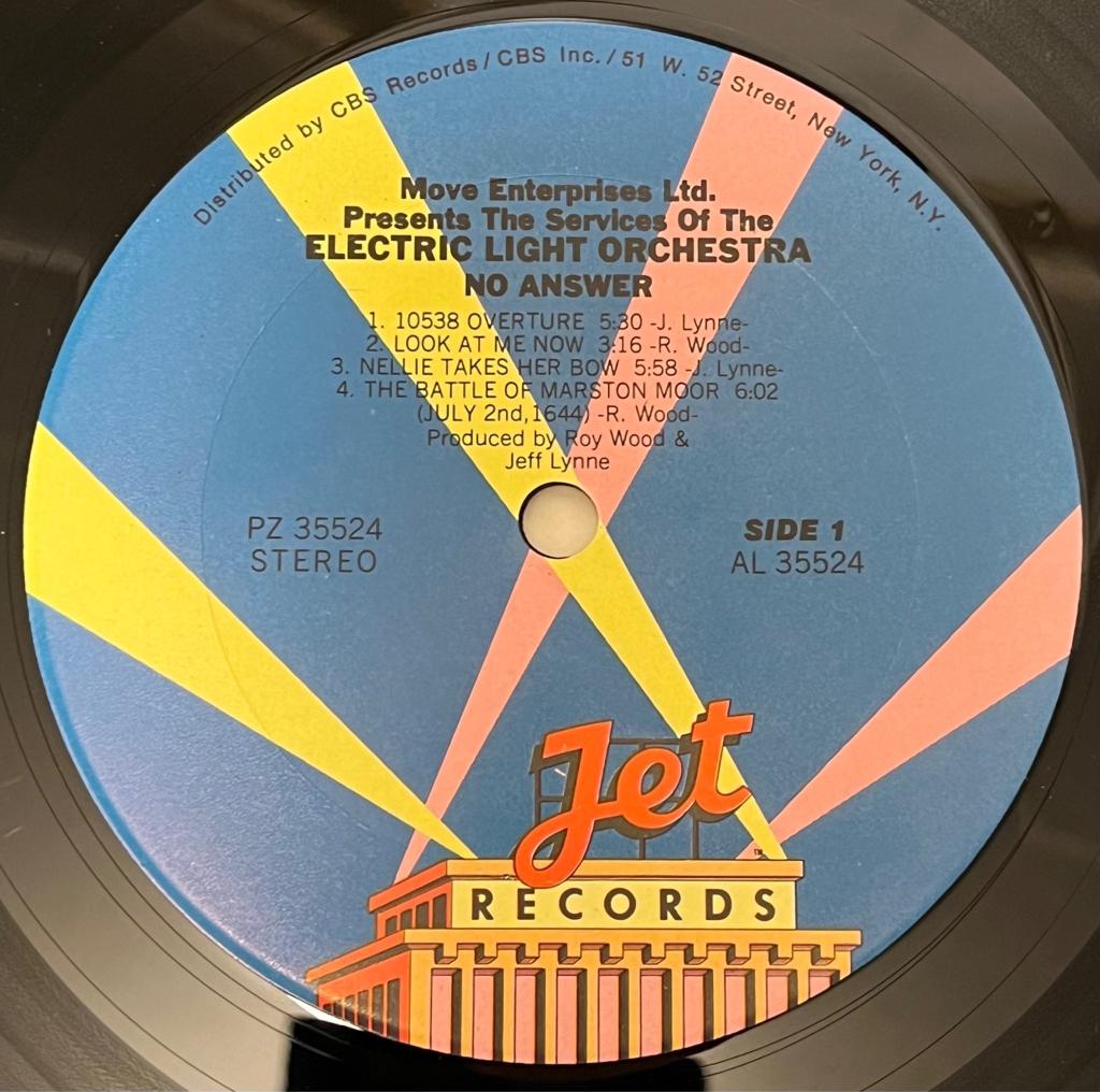 The Electric Light Orchestra No Answer 1972 i toppskick återutgivning
