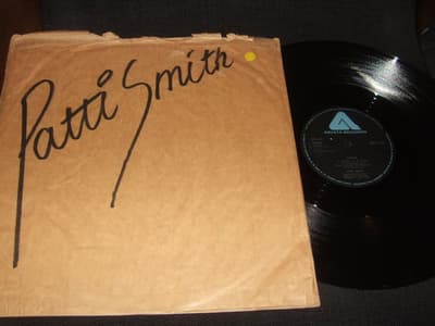 Tumnagel för auktion "MAXI 12:- PATTI SMITH. Gloria/My Generation. 1975"