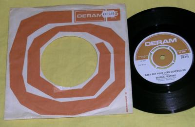 Tumnagel för auktion "DOUBLE FEATURE Come on baby-Baby get your head screwed on 1967 DERAM DM.115"