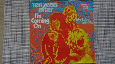Tumnagel för auktion "7" Ten Years After- I'm Coming On/My baby left me-DM. 326 1971 Germany"