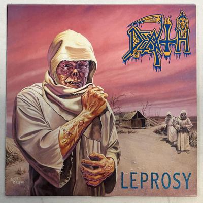 Tumnagel för auktion "DEATH leprosy LP -88 UK UNDER ONE FLAG FLAG 24 ** death metal **"