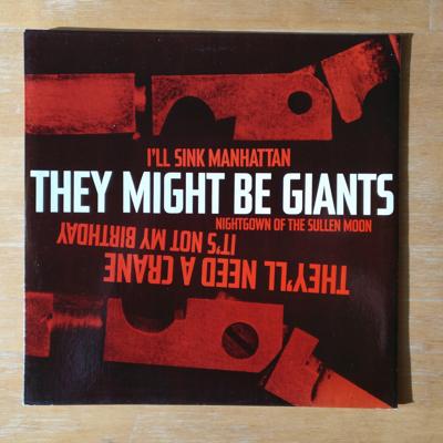 Tumnagel för auktion "They Might Be Giants - They'll Need a Crane 1xEP Bar None/Restless Records"