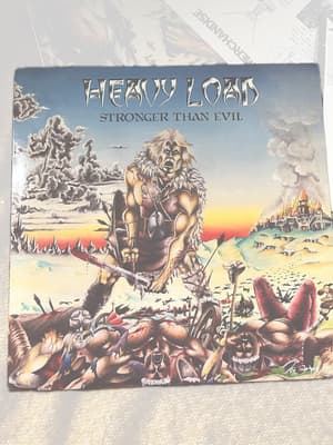 Tumnagel för auktion "Heavy Load Stronger than evil - vinyl"