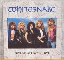 Tumnagel för auktion "WHITESNAKE :: GIVE ME ALL YOU LOVE           (7``) NL Press"