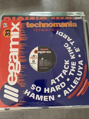 Tumnagel för auktion "12" Various - Technomania Tendence Megamix, 1991 , Italy"