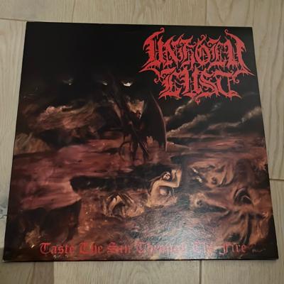Tumnagel för auktion "Unholy Lust "Taste the sin through the fire" LP (Blood Harvest,"