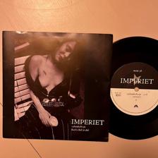 Tumnagel för auktion "Imperiet - 19hundra80sju/ Rock ’n Roll är död 7” (Thåström Ebba Grön)"