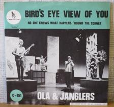 Tumnagel för auktion "OLA & JANGLERS :: BIRDS EYE VIEW OF YOU     (7``) SWE Press"