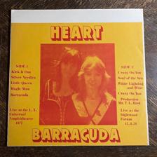 Tumnagel för auktion "HEART - Barracuda (Live At The LA Universal Amphitheater 1977). Prog-Rock. LP"