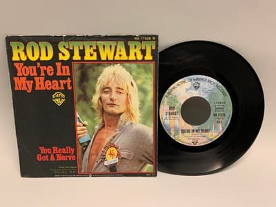 Tumnagel för auktion "7" Rod Stewart - You're In My Heart Ger Orig-77 !!!!!"
